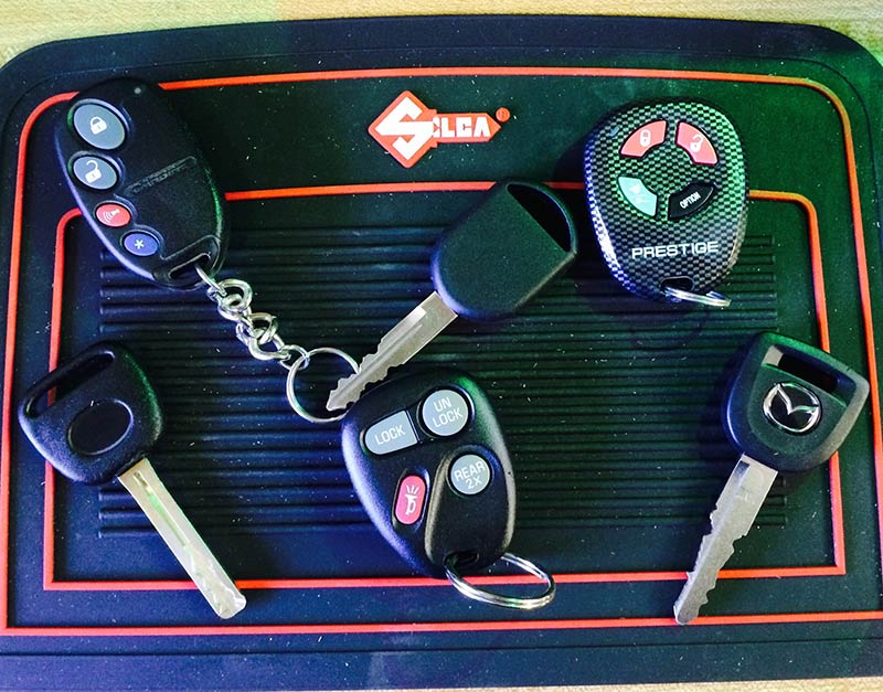 Car key fobs ready for programming