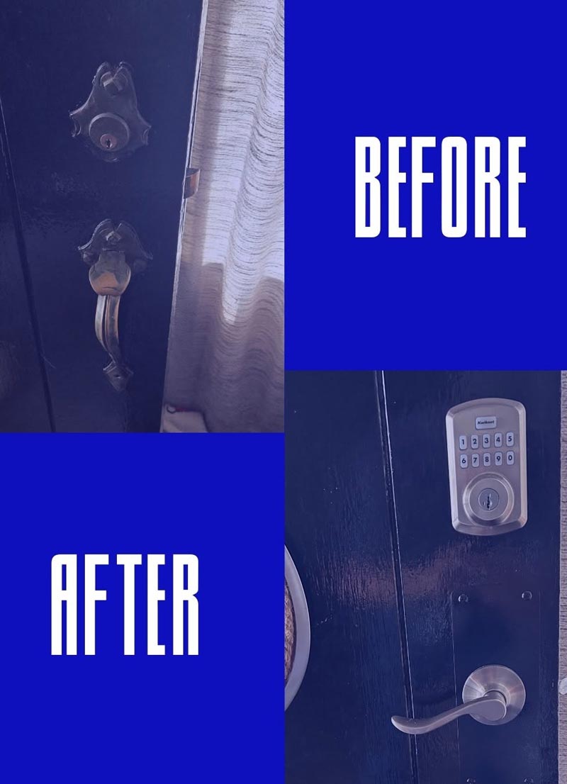 Residential smart lock and handle installation